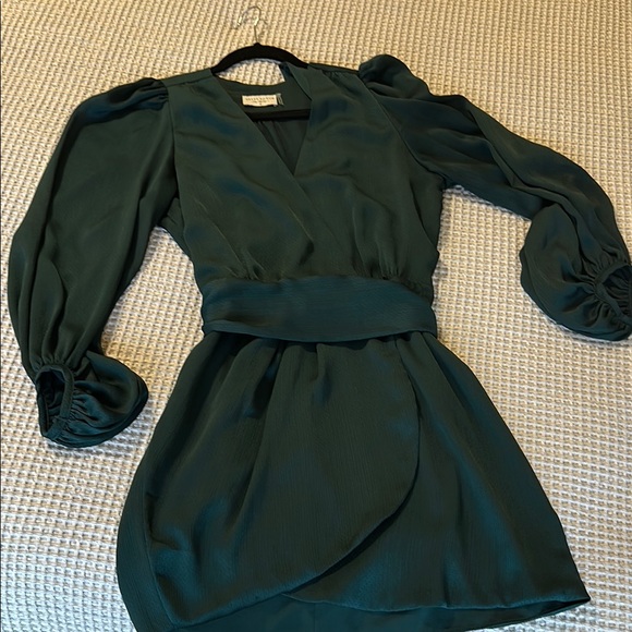 Green Long-Sleeve Dress - Picture 2 of 4